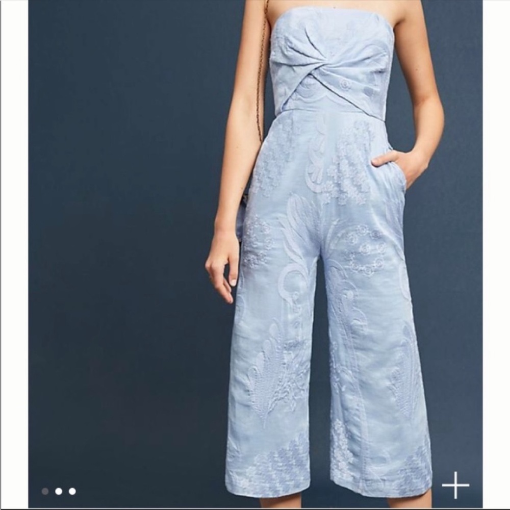Anthropologie Aijek Light Blue Jumpsuit